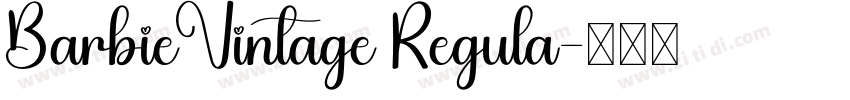 BarbieVintage Regula字体转换